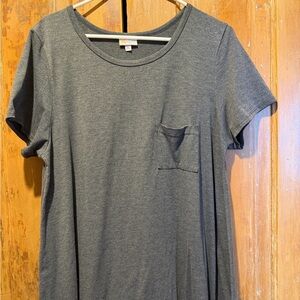 LuLaRoe Carly Swing Dress in Gray.